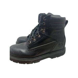 Wrangler Men's 10.5 Work Steel Toe Boot Black Faux Leather Work Wear